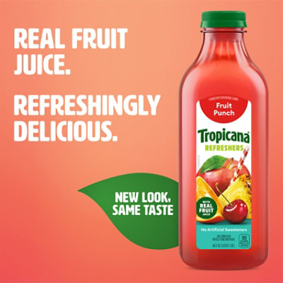 Tropicana Refreshers Fruit Punch Juice Drink with Real Fruit Juice - 46 Fl. Oz.