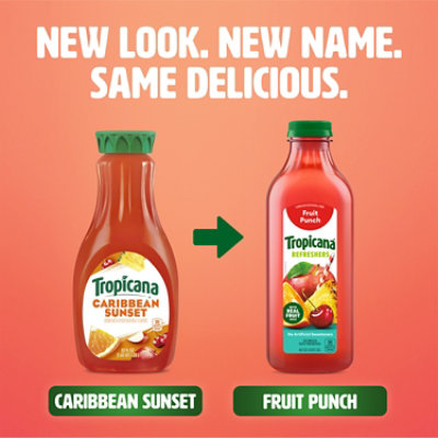 Tropicana Refreshers Fruit Punch Juice Drink with Real Fruit Juice - 46 Fl. Oz.