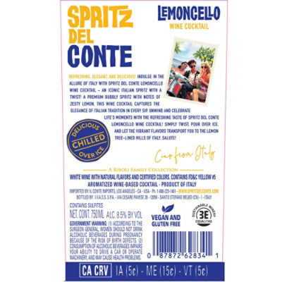 Spritz Del Conte Lemoncello - 750 ML - Image 5