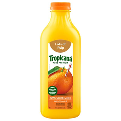 Tropicana Pure Premium Original Lots Of Pulp 100% Orange Juice 46fz - 46 FZ - Image 3