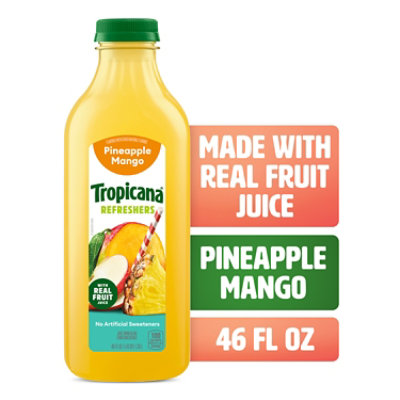 Tropicana Refreshers Pineapple Mango Juice Drink with Real Fruit Juice - 46 Fl. Oz. - Image 1