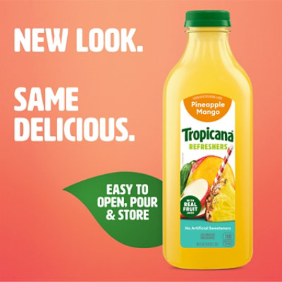 Tropicana Refreshers Pineapple Mango Juice Drink with Real Fruit Juice - 46 Fl. Oz. - Image 2