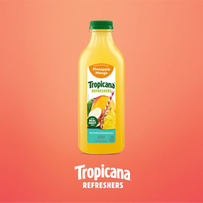 Tropicana Refreshers Pineapple Mango Juice Drink with Real Fruit Juice - 46 Fl. Oz. - Image 6