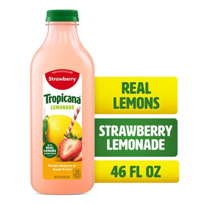 Tropicana Premium Drinks Strawberry Lemonade 46fz - 46 FZ - Image 1