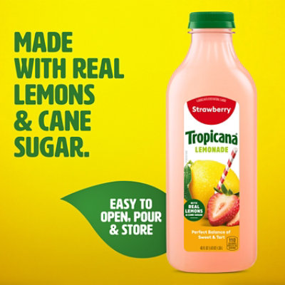 Tropicana Premium Drinks Strawberry Lemonade 46fz - 46 FZ - Image 2