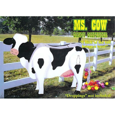 NorthLight - Ms. Cow Wooden Candy Dispenser Funny Toy - Poops Candy - Image 1