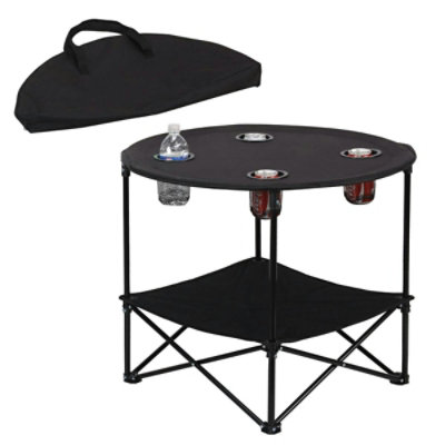 Preferred Nation - 2-Tier Folding Table, Black - Image 1