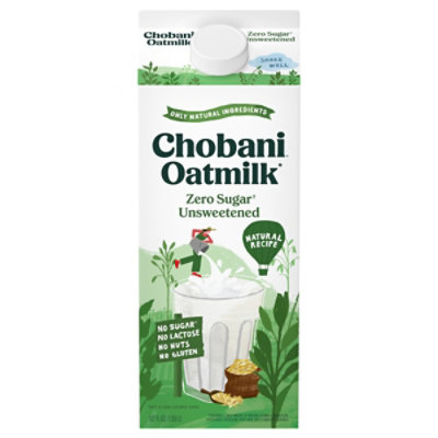 Chobani Oatmilk Zero Sugar Unsweetened 52 Fl Oz - 52 FZ - Image 1