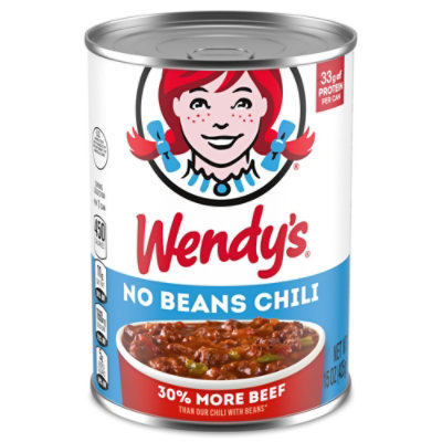 Wendy's Chili No Beans, Canned Chili, 15 Oz - 15 OZ - Image 1