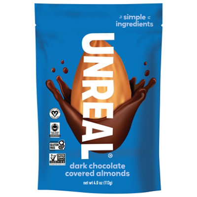 Unreal Almonds Dark Chocolate - 4 OZ - Image 1