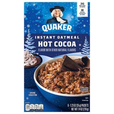 Quaker Instant Oatmeal Hot Cocoa 7.4 Oz 6 Count - 7.4 OZ - Image 2