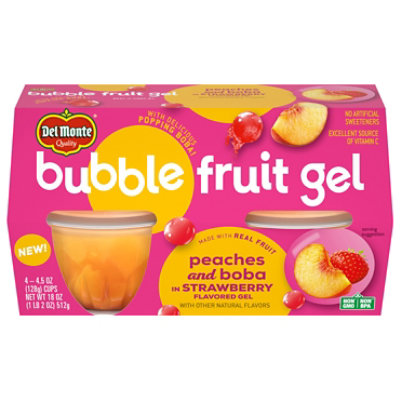 Del Monte Bubble Fruit Strawberry Cup 4-4.5oz - 4-4.5 OZ - Image 3