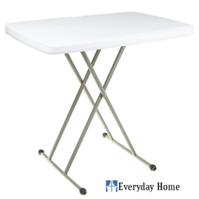 Everyday Home - 30 x 20 x 28 in. Foldable Table & TV Tray White - Image 1
