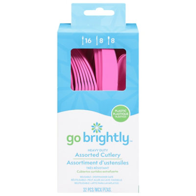 Amscan Assorted Cutlery Bright Pink - 32 Count - Image 3