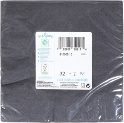 Amscan Lunch Napkins Black - 32 Count - Image 4