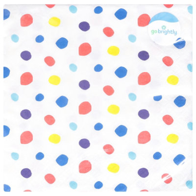 Amscan Lunch Napkins Printed 2 Ply Dots - 16 Count - Image 3