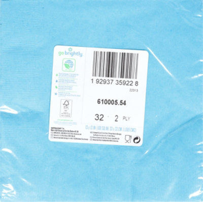 Amscan Lunch Napkins Caribbean Blue - 32 Count - Image 4