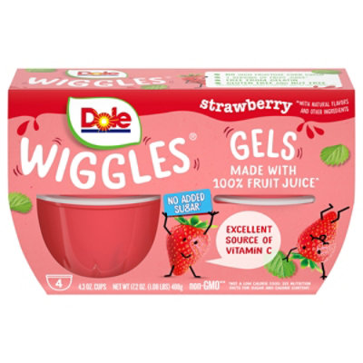 Dole Wiggles Strawberry 4-4.3oz - 4-4.3 OZ - Image 2