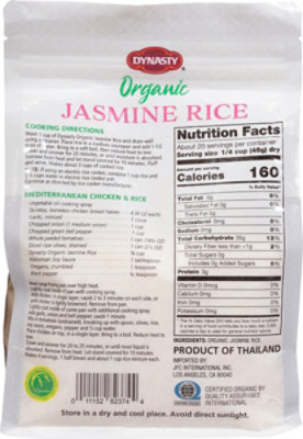 Dynasty Jasmine Rice Organic - 2 LB - Image 6