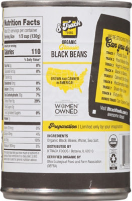 8 Track Foods Black Beans Classic - 15 OZ - Image 6