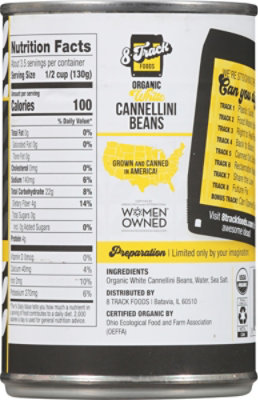 8 Track Foods Cannellini Beans White - 15 OZ - Image 6