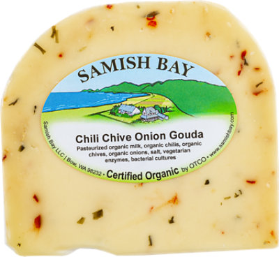 Samish Bay Chilli Chive Onion Gouda Cheese - LB - Image 1