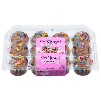 Overjoyed Chocolate Mini Cupcakes - 12 Count