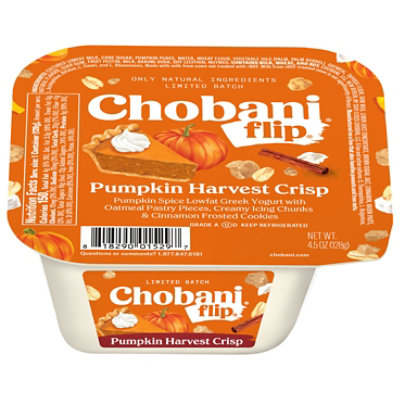 Chobani Flip Limited Edition Pumpkin Harvest Crisp Greek Yogurt - 4.5 Oz