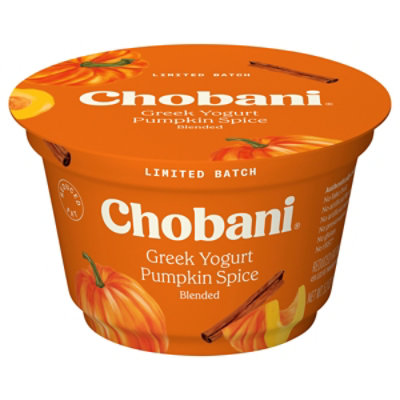 Chobani Lowfat Greek Yogurt Limited Batch Pumpkin Spice Blended 5.3oz - 5.3 OZ