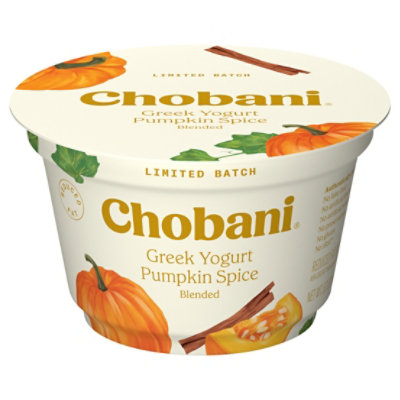 Chobani Lowfat Greek Yogurt Limited Batch Pumpkin Spice Blended 5.3oz - 5.3 OZ - Image 1