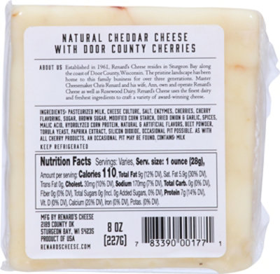 Renards Cheese Chs Chdr W Cherries - 8 OZ - Image 6