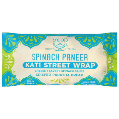 Deep Indian Kitchen Wrap Kati Spinach Paneer - 5 OZ - Image 1
