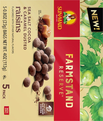 Sun-maid Farmstand Reserve Sea Salt Chocolate Carmel Raisins 5-.8oz - 5-.8 OZ - Image 5