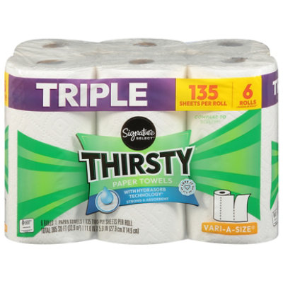 Signature Select Paper Towel Thirsty Vari-a-size Triple 6 Rl - 6 RL - Image 2