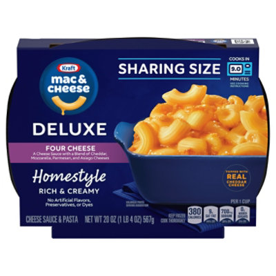 Kraft Deluxe Four Cheese Mac & Cheese Sharing Size Frozen Meal 20 Oz Box - 20 OZ - Image 3