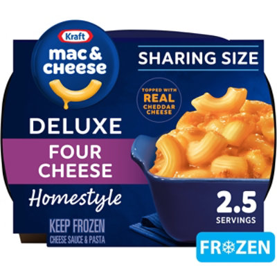 Kraft Deluxe Frozen Dish - Four Cheese Mac & Cheese - Cheese Sauce and Pasta Dish - Sharing Size - 20 Oz - Image 1