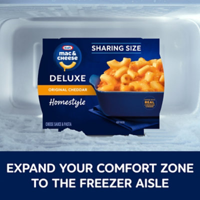 Kraft Deluxe Original Cheddar Mac & Cheese Sharing Size Frozen Meal , 20oz Box - 20 OZ - Image 3