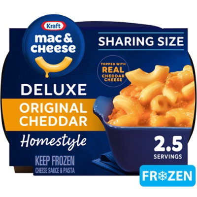 Kraft Deluxe Frozen Dish - Original Cheddar Mac & Cheese - Cheese Sauce and Pasta Dish - Sharing Size - 20 Oz - Image 1