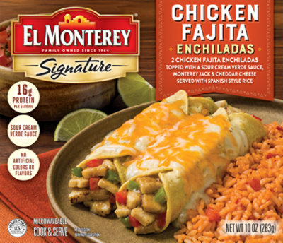 El Monterey Signature Fajita Enchilada 10 Oz Frozen Entree - 10 OZ - Image 2