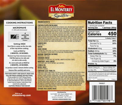 El Monterey Signature Fajita Enchilada 10 Oz Frozen Entree - 10 OZ - Image 3