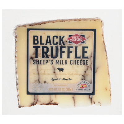 Dietz & Watson Black Truffel Sheep Cheese Wedge - 5.3 OZ - Image 3