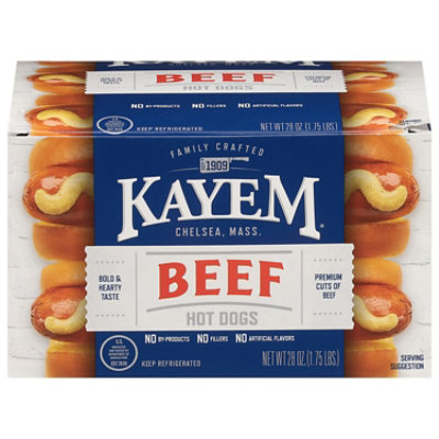 Kayem Skinless Beef Hot Dogs 28 Oz 28 OZ shaws