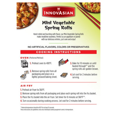 InnovAsian Mini Vegetable Spring Rolls - 7 Oz - Image 7