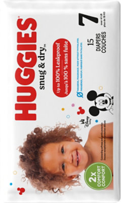 Huggies Snug N Dry Diapers Jumbo Sz 7 - 15 CT - Image 4