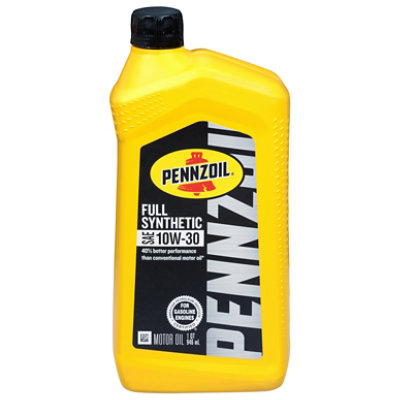 Pennzoil Full Synthetic 10w-30 - 32 OZ - Image 1