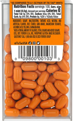 Tic Tac Orange Hard Candy Mints Single Pack 100 Pieces - 1.7 OZ - Image 5