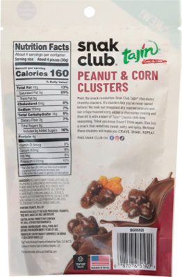 Snak Club Tajin Chocolate Peanut & Corn Clusters - 4 Oz - Image 6