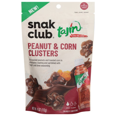 Snak Club Tajin Chocolate Peanut & Corn Clusters - 4 Oz - Image 1