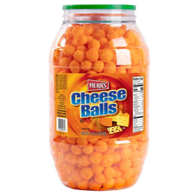 Herrs Cheese Ball Barrel 17oz - 17 OZ - Image 1