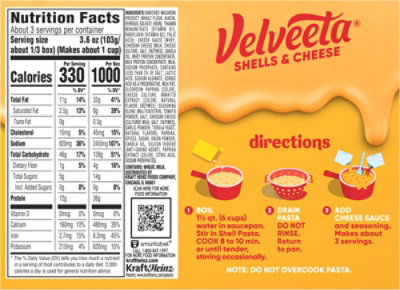 Velveeta Pizza Flavored Shells & Cheese With Shell Pasta Cheese Sauce And Seasoning 10.9 Oz Box - 10.9 OZ - Image 6